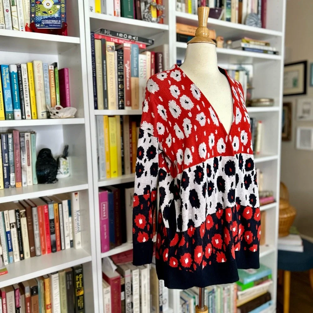 Cabi poppy print cardigan #6163 - Picture 8 of 9